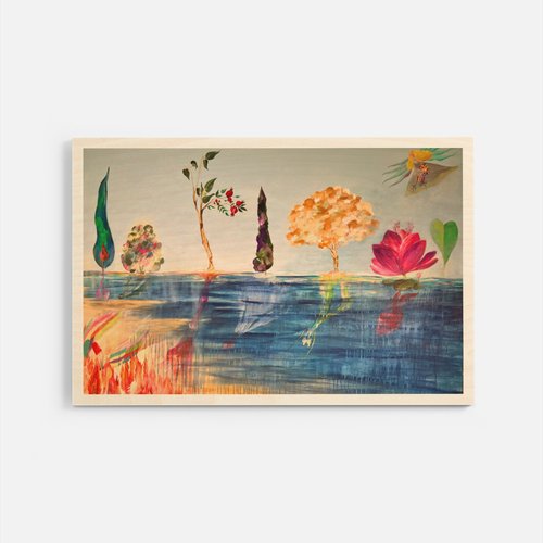 Wood print - The Sufi's Dream